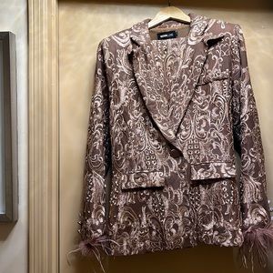 Furry Suit Jacket with pants